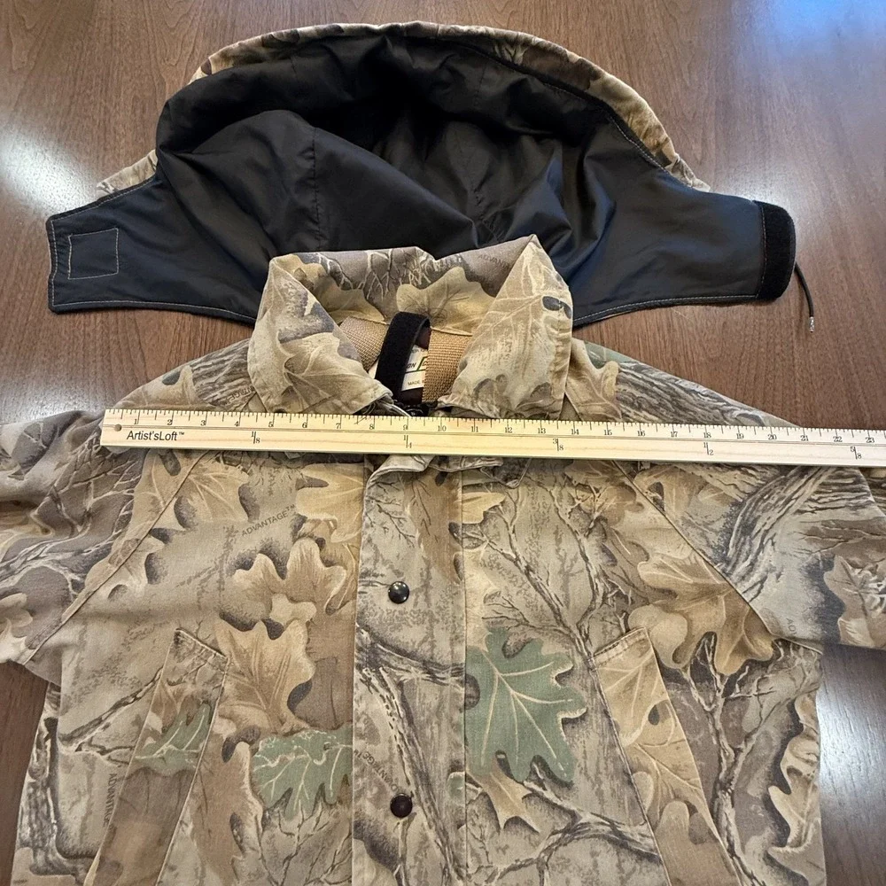 Vintage 90s Johnson Sympatex Hunting‎ Jacket Advantage Camo Made in USA Mens M